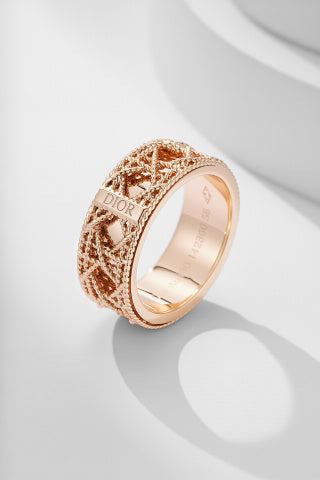 Dior Étoile Woven Gold Band Ring
