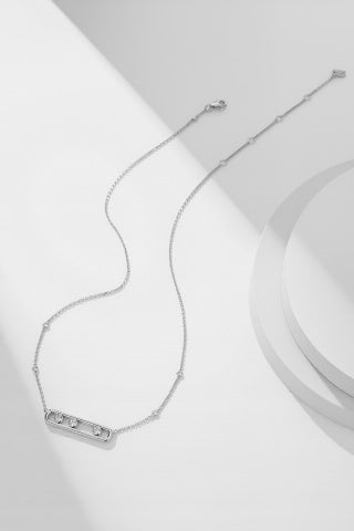 Messika Move Rectangular Diamond Pendant Necklace
