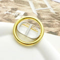 Dior CD Round Medallion Gold Brooch