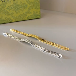Gucci GG Textured Chain Link Bracelet