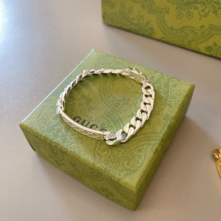Gucci GG Textured Chain Link Bracelet