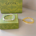 Gucci GG Textured Chain Link Bracelet