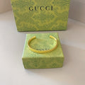 Gucci Textured Open Cuff Bracelet