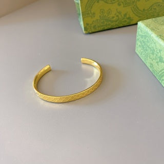 Gucci Textured Open Cuff Bracelet