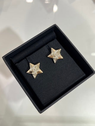 Chanel Crystal Star Stud Earrings – Elegant Luxury Fashion Jewelry