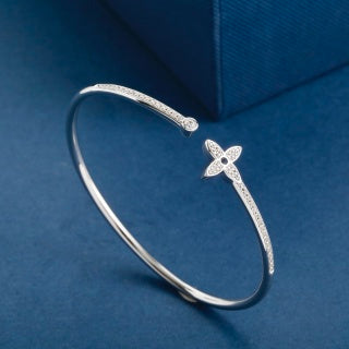 Louis Vuitton Blossom Cross Open Cuff Bracelet