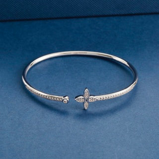 Louis Vuitton Blossom Cross Open Cuff Bracelet
