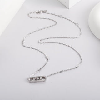 Messika Move Slim Diamond Bar Necklace