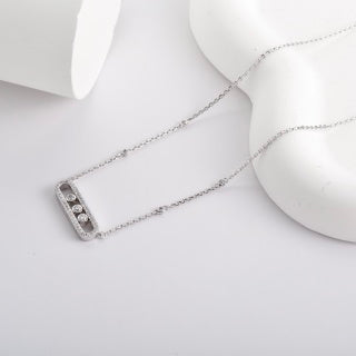 Messika Move Slim Diamond Bar Necklace