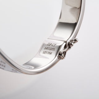 Louis Vuitton Silver Monogram Cuff Bracelet