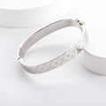 Louis Vuitton Silver Monogram Cuff Bracelet