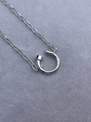 Cartier chunky chain necklace with diamonds at the ends
