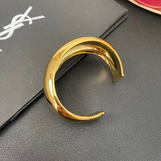 YSL Fluid Gold Sculptural Cuff Bracelet