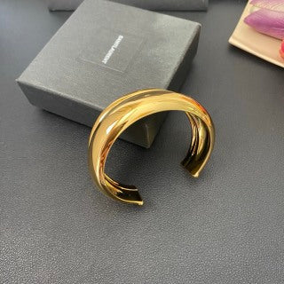YSL Fluid Gold Sculptural Cuff Bracelet