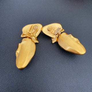 YSL Obsidian Teardrop Sculptural Clip-On Earrings