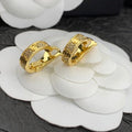 Cartier Marielle Gold Medallion Hoop Earrings