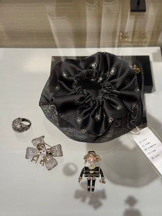 Chanel Printed Silk Organza Scrunchie – Elegant Luxury Hair Accessory