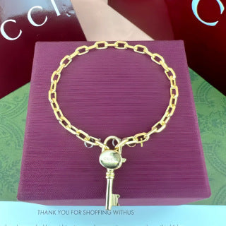 Gucci Key Charm Link Chain Bracelet
