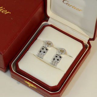 Cartier Nocturne Diamond Lock Drop Earrings