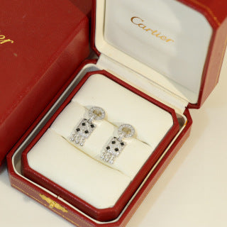 Cartier Nocturne Diamond Lock Drop Earrings