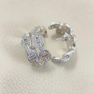 Hermès Éclat Pavé Open Band Ring