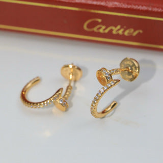 Cartier fully diamond-set Juste un Clou earrings