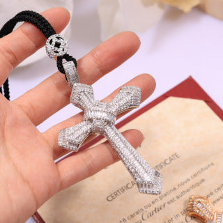Cartier Celestial Cross Pavé Diamond Pendant Necklace