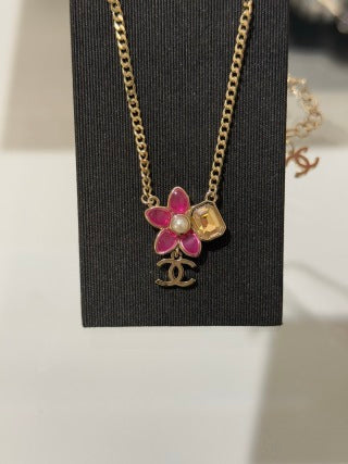 CHANEL Blossom Pearl CC Charm Pendant Necklace