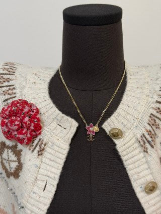 CHANEL Blossom Pearl CC Charm Pendant Necklace