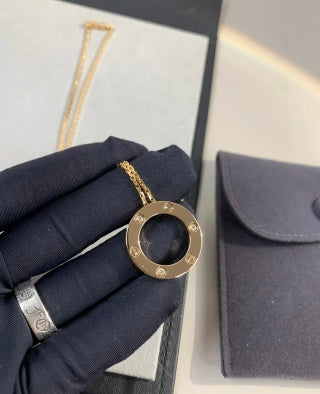 Cartier Aureline Roman Circle Diamond Necklace
