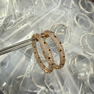 Cartier Luvienne Pavé Double Hoop Earrings