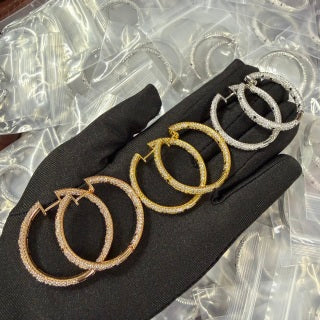 Cartier Luvienne Pavé Double Hoop Earrings