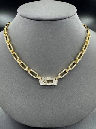Messika Move Link Pavé Diamond Chain Necklace