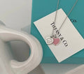 Tiffany pink heart necklace
