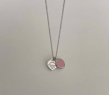 Tiffany pink heart necklace