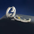Gucci Interlocking G Pavé Hoop Earrings