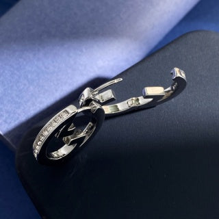 Gucci Interlocking G Pavé Hoop Earrings