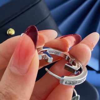 Gucci Interlocking G Pavé Hoop Earrings