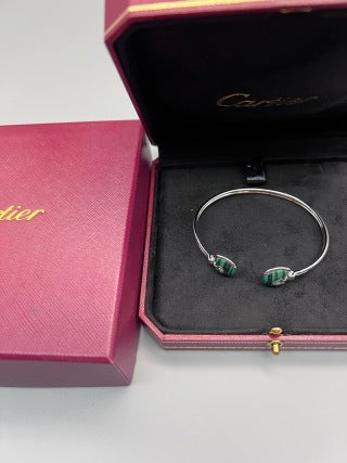 Cartier Veridia Green Accent Open Cuff Bracelet