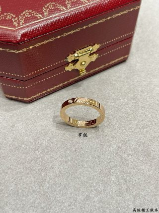 Cartier narrow-width ring with English lettering