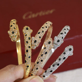 Cartier Seravelle Panther Pavé Cuff Bracelet