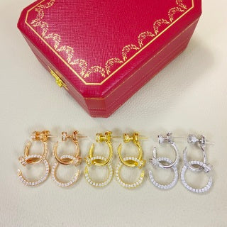 Cartier fully diamond-set Juste un Clou drop earrings