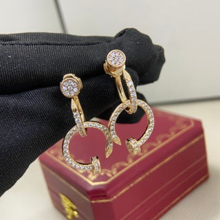 Cartier fully diamond-set Juste un Clou drop earrings