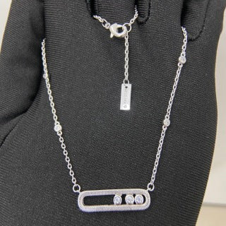 Messika Move Pavé Link Diamond Pendant Necklace
