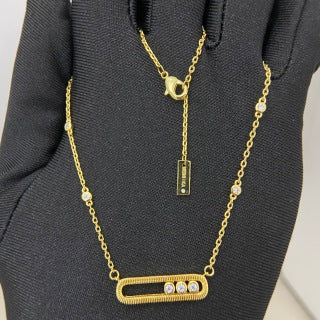 Messika Move Pavé Link Diamond Pendant Necklace