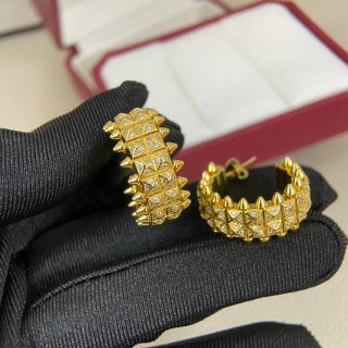 Cartier double-row pavé diamond stud earrings