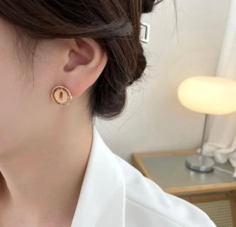Messika Lucky Move Medallion Diamond Stud Earrings