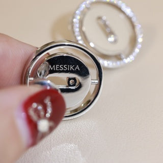 Messika Lucky Move Medallion Diamond Stud Earrings