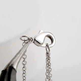 Modern Silver Orb Charm Necklace
