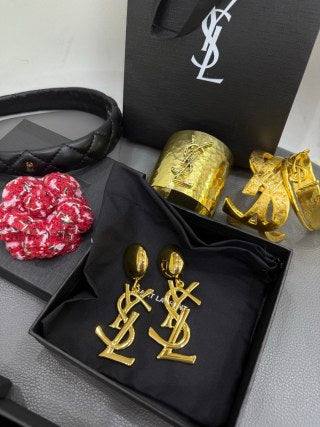 YSL Cassandre Pavé Signature Drop Earrings